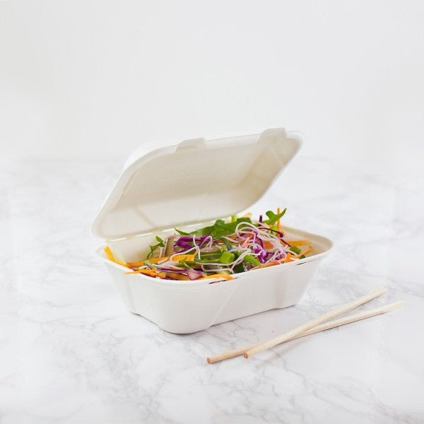 Large Bagasse Meal Box – 7 x 5 inches