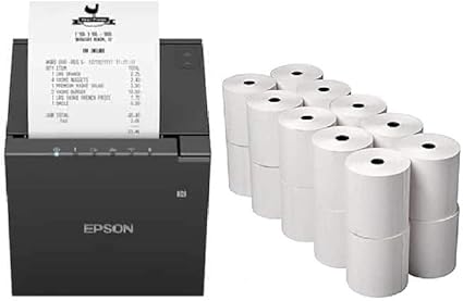 Receipt Paper for Epson TM-M30 Receipt Printers, 20 Rolls