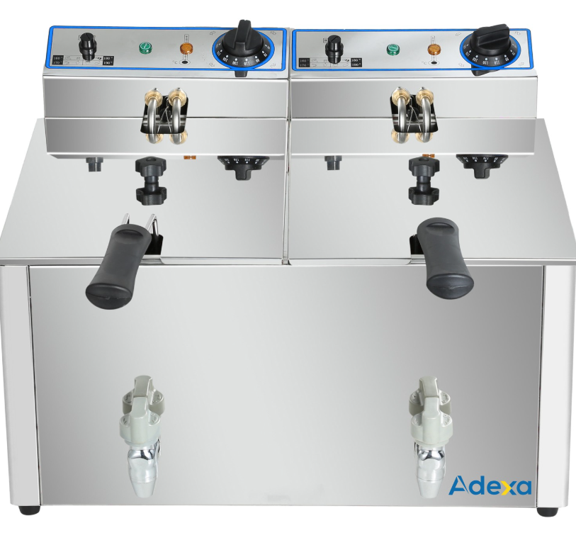 Commercial Electric Deep Fryer Countertop Double Tank 2x10 Litres