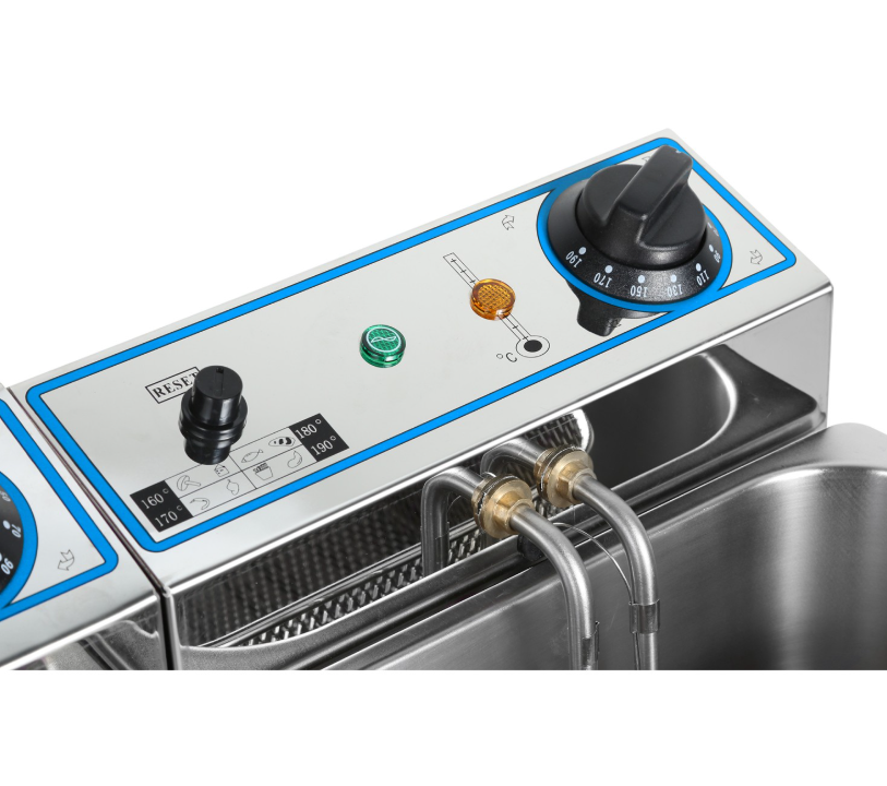 Commercial Electric Deep Fryer Countertop Double Tank 2x10 Litres