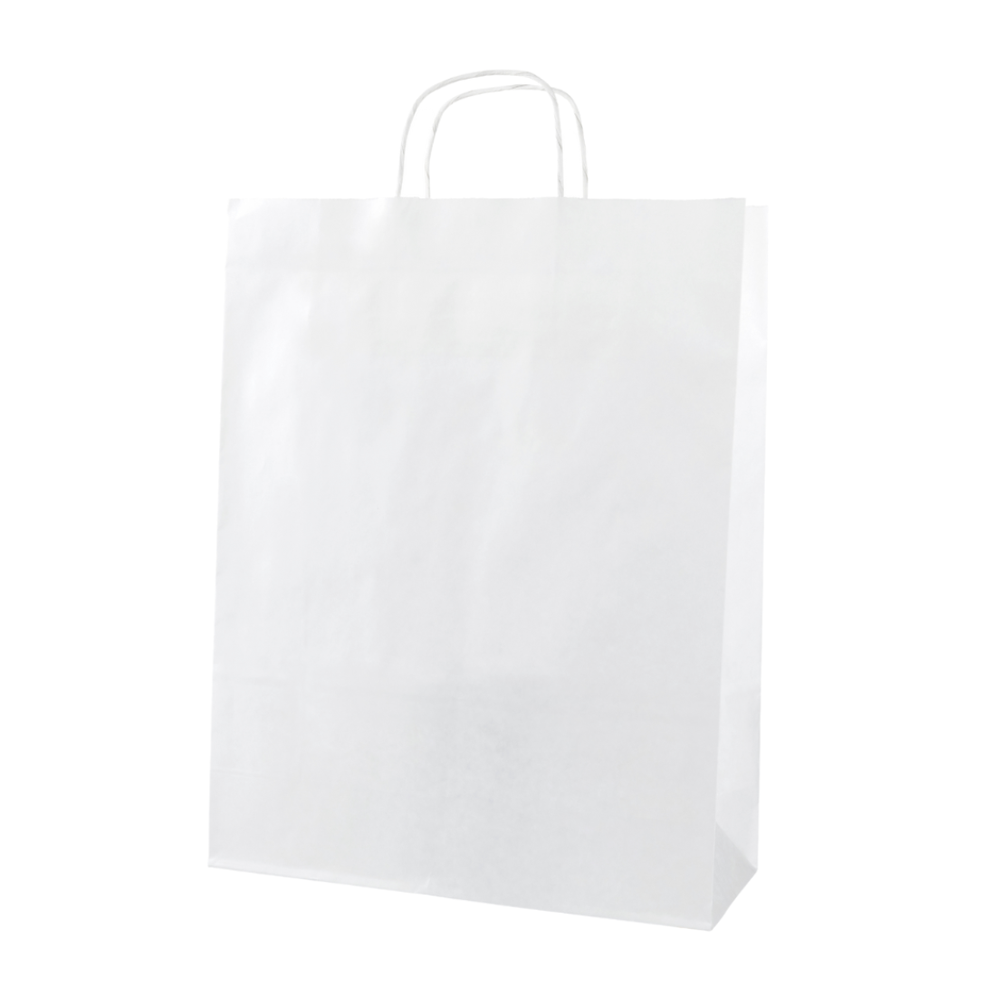 EXTRA Large White Paper Biodegradable Twist Handle Bags