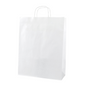 EXTRA Large White Paper Biodegradable Twist Handle Bags