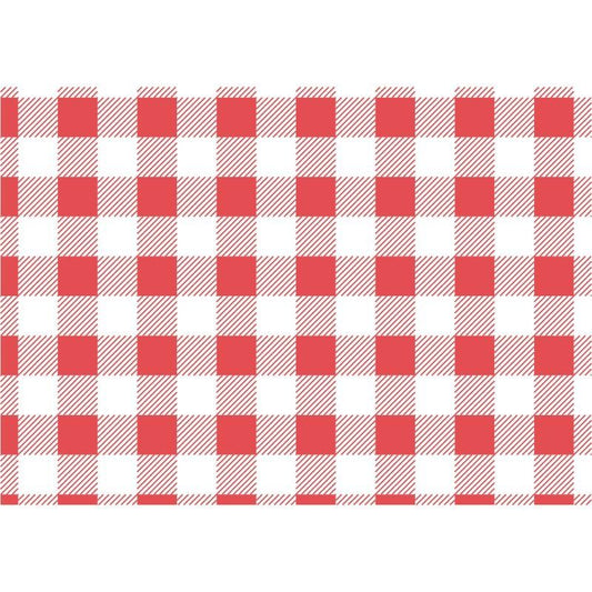 Red Gingham Greaseproof Paper