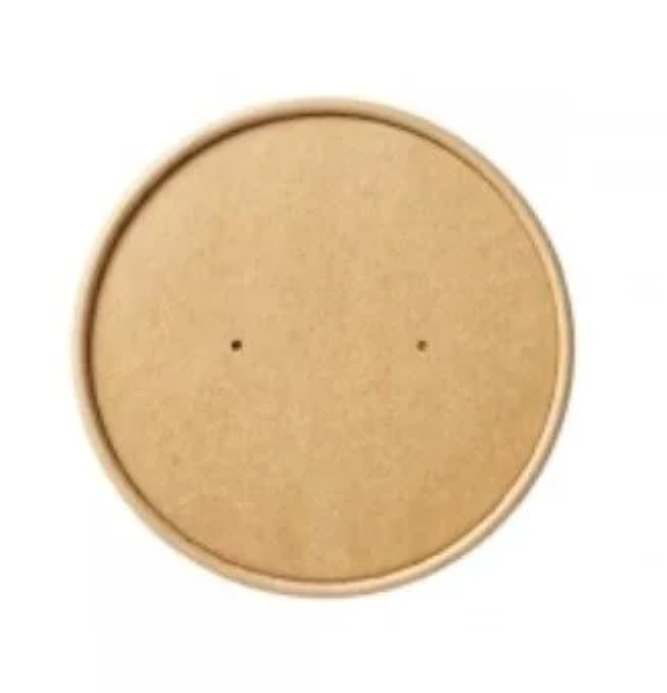 8-16oz KRAFT BROWN HD VENTED  LID (500)