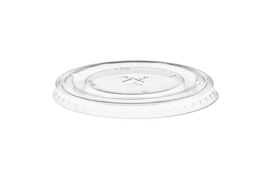 CLEAR FLAT LID NO HOLE FOR 12oz SMOOTHIE CUP (1000)